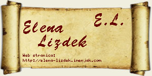 Elena Lizdek vizit kartica
